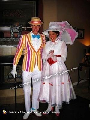 Homemade Mary Poppins and Burt Couple Costume