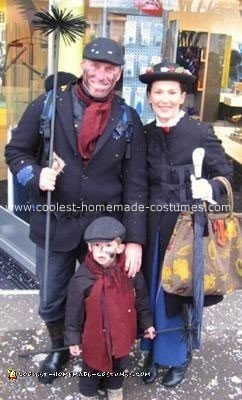 Homemade Mary Poppins Family Costume