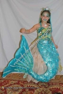 Homemade Mermaid on a Rock Unique Halloween Costume Idea