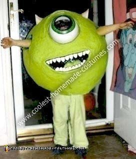 Homemade Mike Wazowski From Monster's Inc. Costume