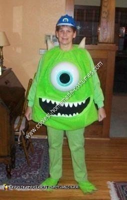 Homemade Mike Wazowski Halloween Costume Idea