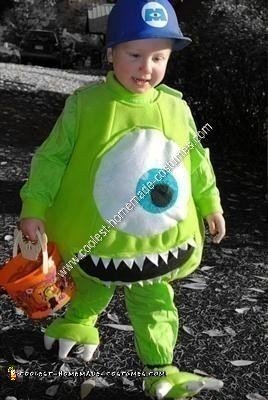 Homemade Mike Wazowski Unique Boy's Halloween Costume Idea