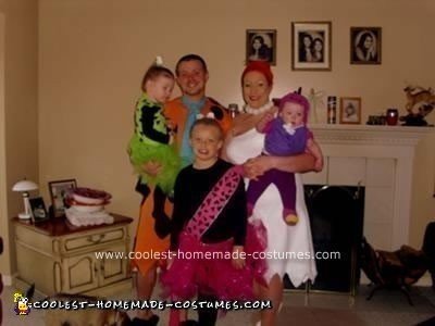 Homemade Modern Flintstones Family Halloween Costume