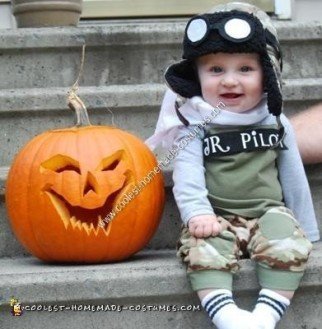 Homemade Mom and Baby Aviator Costumes