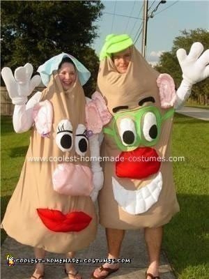 Homemade Mr. and Mrs. Potato Head Costume