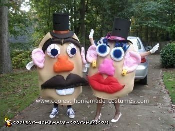 Homemade Mr. and Mrs. Potato Head Couple Costume