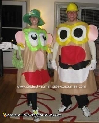 Homemade Mr. and Mrs. Potato Head Couple Costume