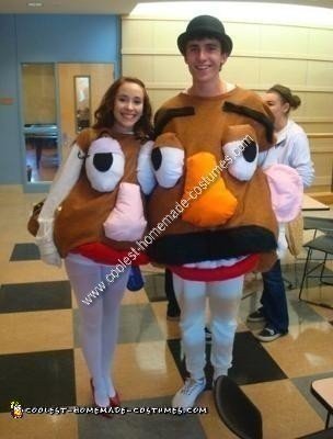 Homemade Mr. and Mrs. Potato Head Couple Costume