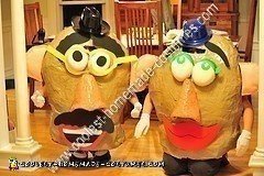 Homemade Mr. and Mrs. Potato Head Couple Halloween Costume