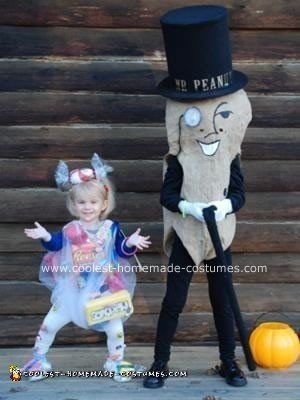 Homemade Mr. Peanut and Bag of Sweets Costumes