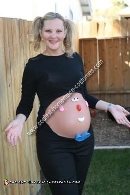 Homemade Mr. Potato Head Pregnant Belly Costume