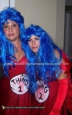 Homemade Mrs. Thing 1 and Mrs. Thing 2 Costumes