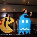 Homemade Ms Pac Man and Ghost Halloween Couple Costume