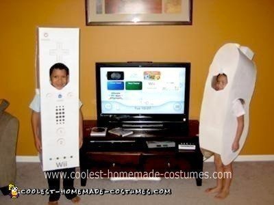 Homemade Nintendo Wii Remote and Nunchuck Controllers Costumes