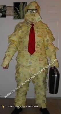 Homemade Office Space Post It Guy Costume