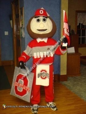 Homemade Ohio State Buckeye Brutus Mascot Costume