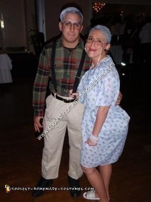 Homemade Old Couple Halloween Costume Idea