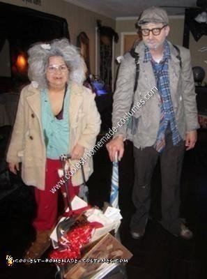 Homemade Old Homeless Couple Halloween Costume Idea