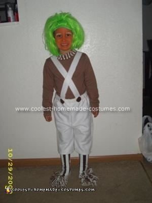 Homemade Oompa Loompa Halloween Costume