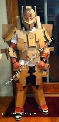 Homemade Optimus Prime Adult Halloween Costume Idea