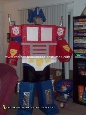 Homemade Optimus Prime Halloween Costume