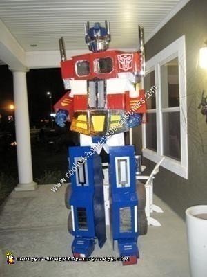 Homemade Optimus Prime Halloween Costume Idea