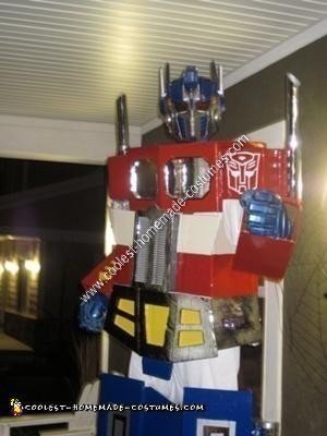 Homemade Optimus Prime Halloween Costume Idea