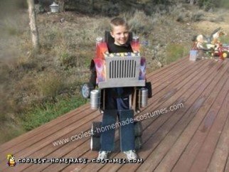 Homemade Optimus Prime Kids Costume