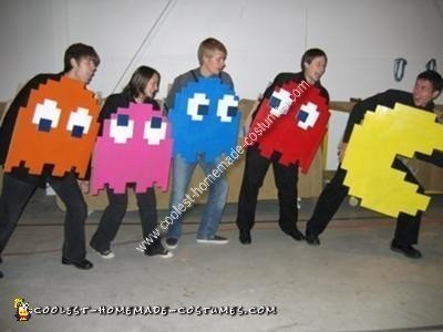 Coolest Homemade Pac Man Group Costume