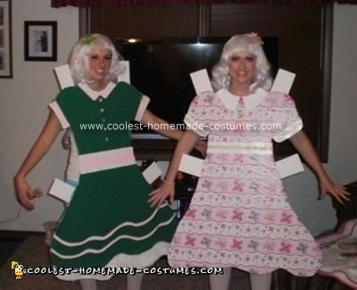 Homemade Paper Dolls Couple Costume