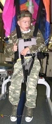 Homemade Paratrooper and Chick Magnet Wheelchair Costume