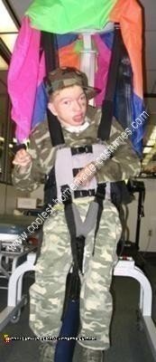 Homemade Paratrooper and Chick Magnet Wheelchair Costume