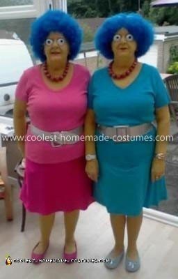 Homemade Patty and Selma Twins Costumes