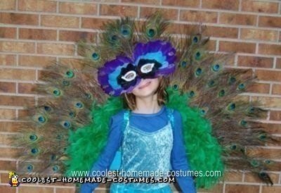 Homemade Peacock Girl Halloween Costume
