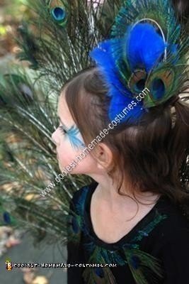 Homemade Peacock Girl's Halloween Costume Idea