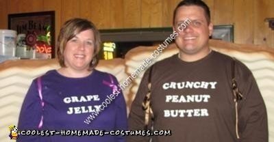 Homemade Peanut Butter and Jelly Sandwich Couple Costume