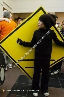 Homemade Pedestrian Crossing Sign Halloween Costume