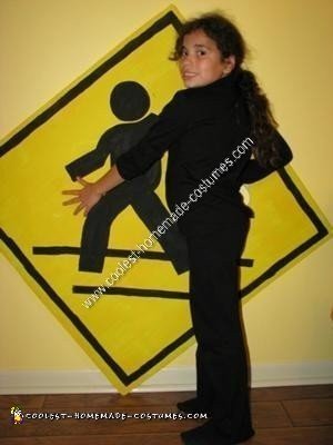 Homemade Pedestrian Crossing Sign Halloween Costume