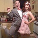 Homemade Pee Wee Herman and Miss Yvonne Couple Halloween Costume