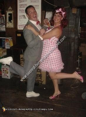 Homemade Pee Wee Herman and Miss Yvonne Couple Halloween Costume