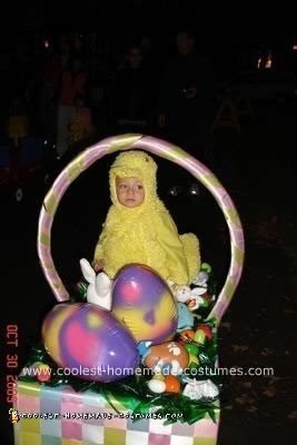 Homemade Peep in an Easter Basket Costume