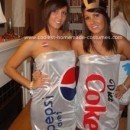 Homemade Pepsi and Coke Couple Costume