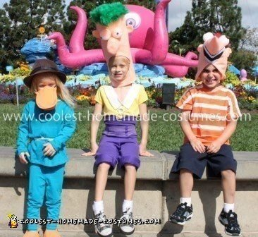 Coolest Homemade Phineas and Ferb with Agent P Group Costume