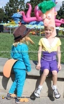 Coolest Homemade Phineas and Ferb with Agent P Group Costume