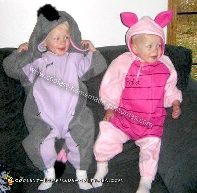 Homemade Piglet and Eeyore Costumes