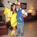 Homemade Pikachu and Ash Couple Halloween Costume Ideas