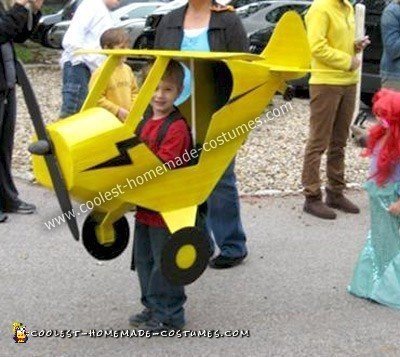 Homemade Pilot and Airplane Halloween Costume