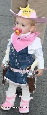 Homemade Pink Cowgirl Halloween Costume