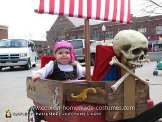Homemade Pirate Ship Wagon and Pirate Costume