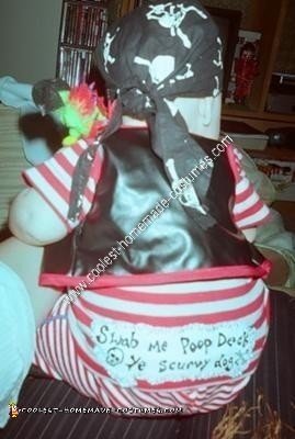 Homemade Pirate Unique Halloween Baby Costume Idea